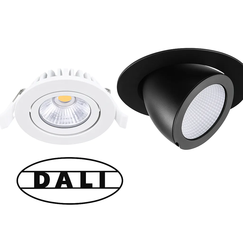 Innfelte LED-spotlights | DALI-dimbar