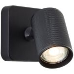 Brilliant Marty Veggbelysning Aluminium Sandete Svart 5W 350lm - 830 Varm Hvit | Inkl. 1x GU10