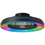 Brilliant Mazzaro Ventilator Plast Svart 36W 4700lm - 830-865 CCT+RGB | 485mm - Fjernkontroll Dimbar