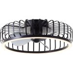 Brilliant Capo Ventilator Metall Plast Svart 32W 4200lm - 827-865 CCT | 480mm - Fjernkontroll Dimbar
