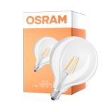 Osram LED Superstar E27 Globe G125 Filament Klar 11W 1521lm - 927 Ekstra Varm Hvit | Beste Fargegjengivelse - Erstatter 100W