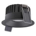 Ledvance LED spot Fix Aluminium svart 8W 680lm 36D - 930 varm hvit | Utskjæring 68mm - IP44 - beste fargegjengivelse - dimbar