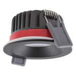 Ledvance LED spot Fire Rated Aluminium svart 8W 680lm 36D - 930 varm hvit | Utskjæring 68mm - IP65 - beste fargegjengivelse - dimbar