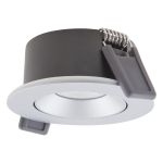 Ledvance LED spot Air Adjust Aluminium sølv 4W 320lm 36D - 930 varm hvit | Utskjæring 68mm - IP23 - beste fargegjengivelse - dimbar