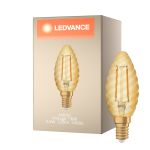 Ledvance Vintage 1906 LED E14 Mignon gull 2.5W 220lm - 824 ekstra varm hvit | erstatter 25W