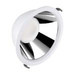 Ledvance LED Downlight Comfort Aluminium Hvit 42W 5000lm 55D - 930-940 CCT | 265mm - Utskjæring 250mm - IP44 - Beste Fargegjengivelse - UGR<19 - Zigbee Dimbar 