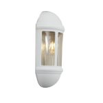Ansell LED Veggbelysning Latina Halv Lantern Hvit - Egnet til E27 Opptil 42W | IP65
