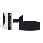 D'Lite Taklampe Lunelle 30cm Tekstil Svart | Egnet for 2x E27 