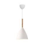 DFTP by Nordlux Pure 20 Pendel Lampe Metall og Tre Hvit | Egnet for E27