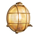 Nordlux Polperro Veggbelysning Glass Messing | 195mm - IP64 - Egnet for E27