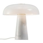 DFTP by Nordlux Bordlampe Glossy Marmor og Glass Hvit | 320mm - Egnet for 1x E27