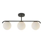 Nordlux Grant Pendel Lampe Glass Svart | Egnet for 3x E14