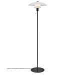 Nordlux Verona Gulvlampe Glass og Metall Svart | Egnet for E27