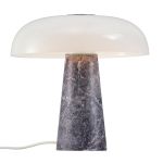 DFTP by Nordlux Bordlampe Glossy Marmor og Glass Grå | 320mm - Egnet for 1x E27