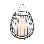 Nordlux Bordlampe Jim To-Go Portable Batteri Metall Svart 3W 300lm - 827 Ekstra Varm Hvit | 3-Trinn Dimbar 