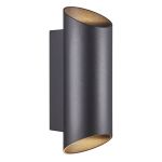 Nordlux Nico Veggbelysning Aluminium Svart Up & Down | IP54 - Egnet for 2x GU10