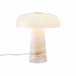 DFTP by Nordlux Bordlampe Glossy Marmor og Glass Rosa | 220mm - Egnet for 1x E14