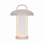 Nordlux Bordlampe Mirano Metall og Glass Rosa 3W 150lm - 830 Varm Hvit | 3-Trinn Dimbar