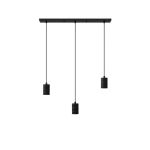 Calex Retro Pendel Lampe Cordset Rektangulær Metall Svart  |incl. kabel 2 Meter - Egnet for 3xE27