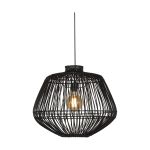 Good&Mojo Pendel Lampe Madagascar Rattan Svart | Egnet for 1x E27 
