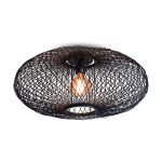 Good&Mojo Taklampe Cango Bambus Svart | Egnet for 1x E27 