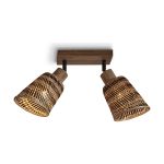 Good&Mojo Taklampe Java Bambus Brun | Egnet for 2x E27 