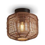 Good&Mojo Taklampe Tanami Rattan Brun | Egnet for 1x E27 