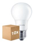 Fordelspakning 10x Philips Corepro LED Pære E27 Pære matt 8W 806lm - 830 varm hvit | erstatter 60W
