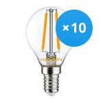 Fordelspakning 10x Noxion Lucent LED E14 Ball filament klar 4.5W 470lm - 827 ekstra varm hvit | erstatter 40W