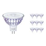 Fordelspakning 10x Philips Corepro LED Spot GU5.3 MR16 7W 621lm 36D - 830 varm hvit | erstatter 50W