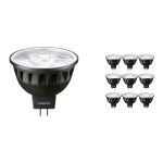 Fordelspakning 10x Philips Master LED Spot GU5.3 MR16 6.7W 410lm 10D - 927 ekstra varm hvit | beste fargegjengivelse - dimbar - erstatter 35W