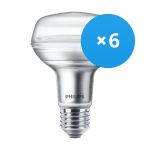 Fordelspakning 6x Philips Corepro LED Spot E27 R80 8W 670lm 36D - 827 ekstra varm hvit | erstatter 100W
