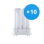 Fordelspakning 10x Osram Dulux F 24W 830 | varm hvit - 4-stift