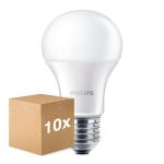 Fordelspakning 10x Philips Corepro LED Pære E27 Pære matt 13W 1521lm - 840 kald hvit | erstatter 100W