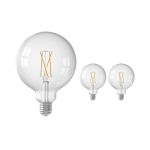 Fordelspakning 3x Calex Smart Tuya Wifi E27 Globe filament 7.5W 1055lm - 818-830 Innstillbar Hvit | dimbar - erstatter 75W 