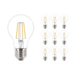 Fordelspakning 10x Philips Corepro LED Pære E27 Pære klar 4.3W 470lm - 827 ekstra varm hvit | erstatter 40W