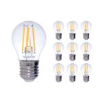 Fordelspakning 10x Noxion Lucent Lustre LED E27 Ball filament klar 4.5W 470lm - 827 ekstra varm hvit | dimbar - erstatter 40W
