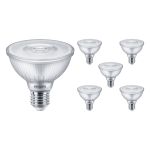 Fordelspakning 6x Philips Master Value LED Pære Reflektor E27 PAR30 9.5W 740lm 25D - 927 ekstra varm hvit | beste fargegjengivelse - dimbar - erstatter 75W