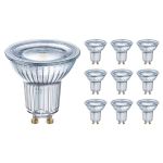 Fordelspakning 10x Ledvance Performance LED spot Reflektor GU10 PAR16 4.3W 350lm 120D - 827 ekstra varm hvit | erstatter 32W