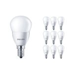 Fordelspakning 10x Philips Corepro LED Lustre E14 Ball matt 5W 470lm - 827 ekstra varm hvit | erstatter 40W