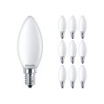 Fordelspakning 10x Philips Corepro LED Mignon E14 Matt 2.2W 250lm 827 Ekstra Varm Hvit - Erstatter 25W