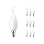Fordelspakning 10x Philips Corepro LED Mignon E14 Bent-tip Matt 2.2W 250lm - 827 Ekstra Varm Hvit - Erstatter 25W