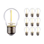 Fordelspakning 10x Noxion Lucent LED E27 Ball filament klar 1.4W 136LM - 827 ekstra varm hvit | erstatter 15W