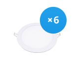 Fordelspakning 6x Bright Choice LED Downlight UltraSlim 15W 1200lm 110D - 840 Kald Hvit | 190mm - Utskjæring 175mm
