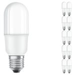 Fordelspakning 10x Ledvance LED Classic Stick LED E27 matt 8W 806lm - 827 ekstra varm hvit | erstatter 60W