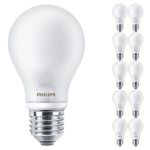 Fordelspakning 10x Philips Corepro LED Pære E27 Pære matt 7W 806lm - 827 ekstra varm hvit | erstatter 60W