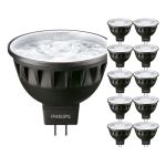 Fordelspakning 10x Philips Master LED Spot GU5.3 MR16 7.5W 485lm 24D - 927 ekstra varm hvit | beste fargegjengivelse - dimbar - erstatter 50W