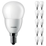 Fordelspakning 10x Philips Corepro LED Lustre E14 Ball matt 2.8W 250lm - 827 ekstra varm hvit | erstatter 25W