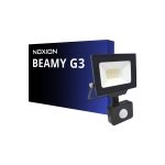 Noxion LED Flomlys Beamy G3.1 Svart 20W 2200lm 100D - 840 Kald Hvit | IP44 - Bevegelses- og Lyssensor - Symmetrisk 