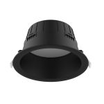 Noxion LED Downlight Hera Dyp Innfelt Svart 9W 900lm 80D - 827-830-840 CCT | 146mm - Utskjæring 120mm